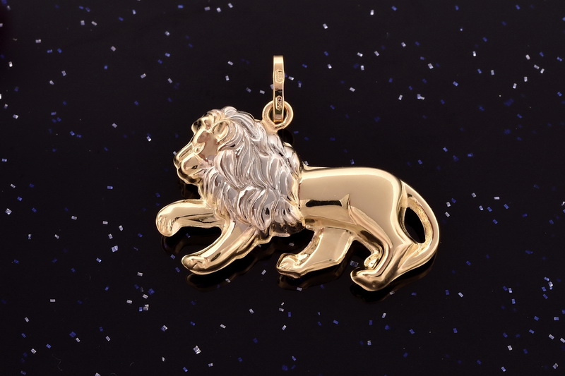 Zlatý přívěsek  lev s hřívou P060, Au 585/1000 14kt, 1,15g