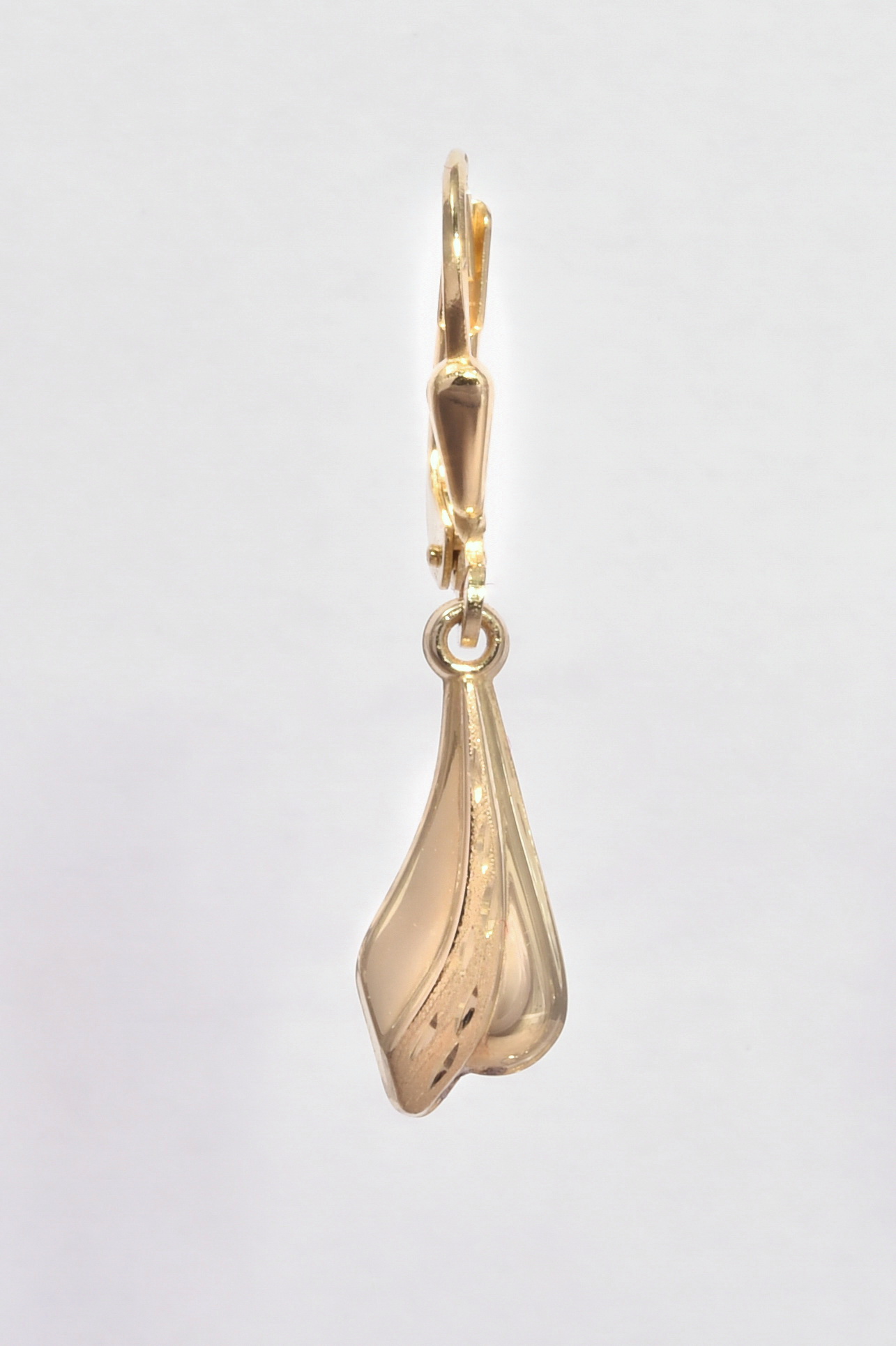 Zlaté náušnice DV25 žluté zlato,14kt, 1,45g